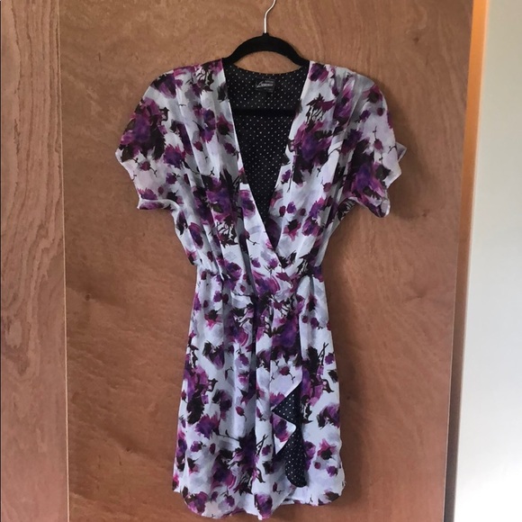 Kinder Aggugini for Macy's Dresses & Skirts - Purple / Gray Floral and Polka Dot Dress
